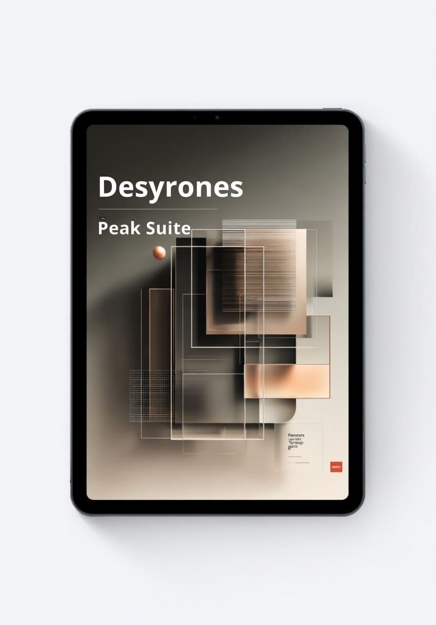 Tablet displaying the Desyrones Peak Suite on a white background